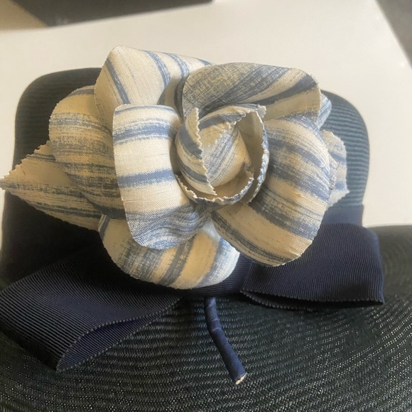 Vintage 1960s Gottliebs Navy Straw Hat - Picture 4 of 10